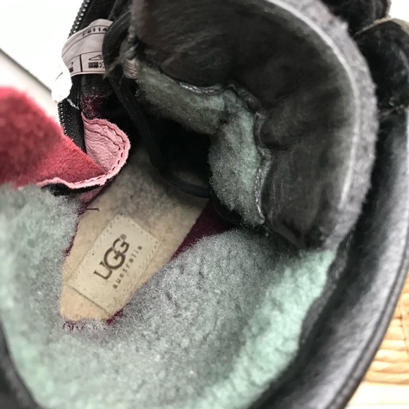 Ugg Kesey Waterproof Lace Up Boot Black 8.5 - Picture 9 of 12